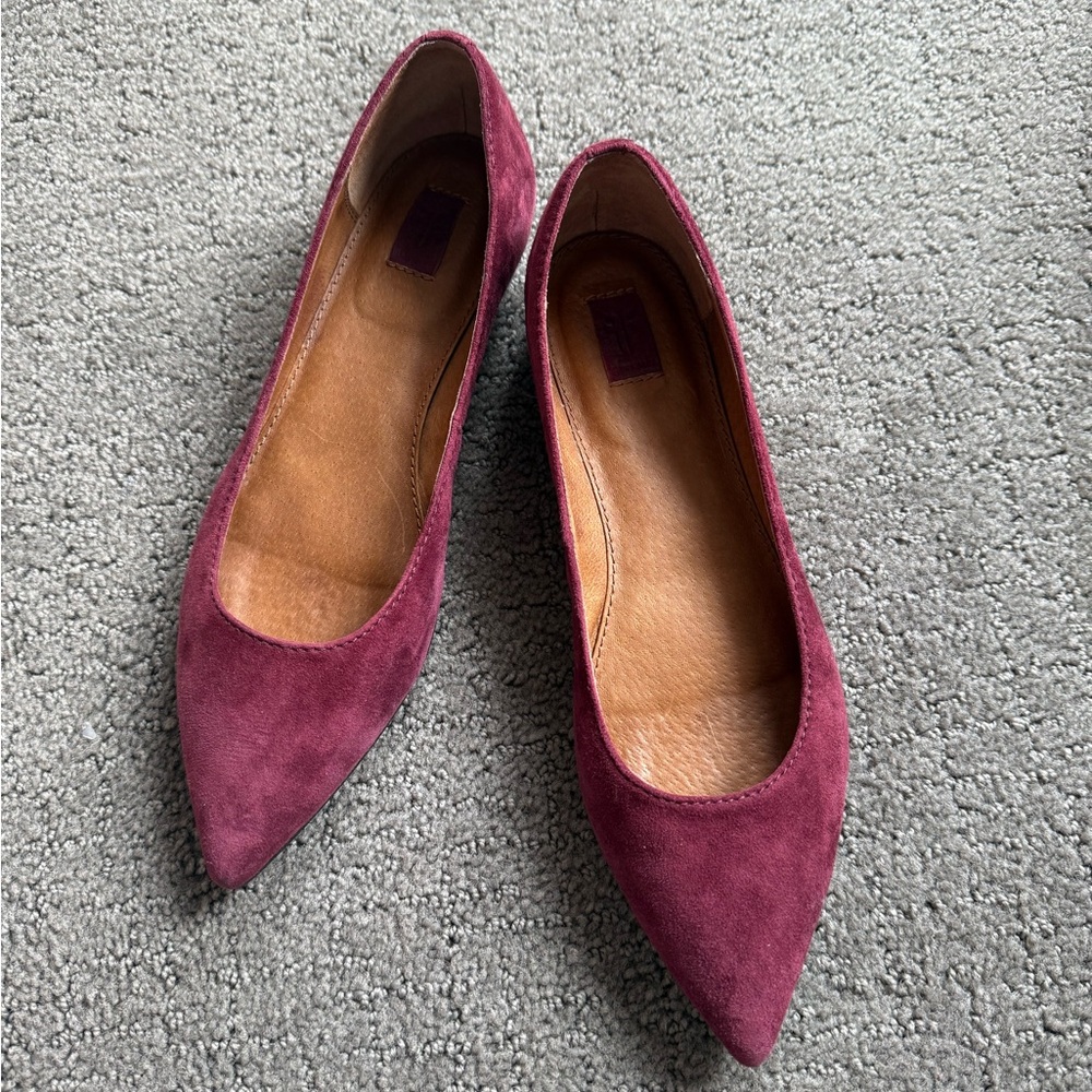 Frye Sienna Plum Suede flats